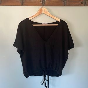 Zara V-neck crop top, size small